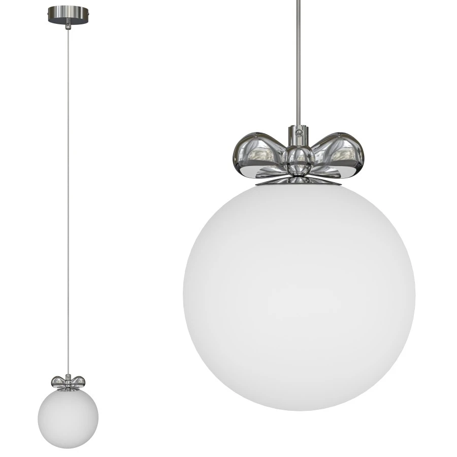 Modern Silver Pendant Light With Adjustable Hangin