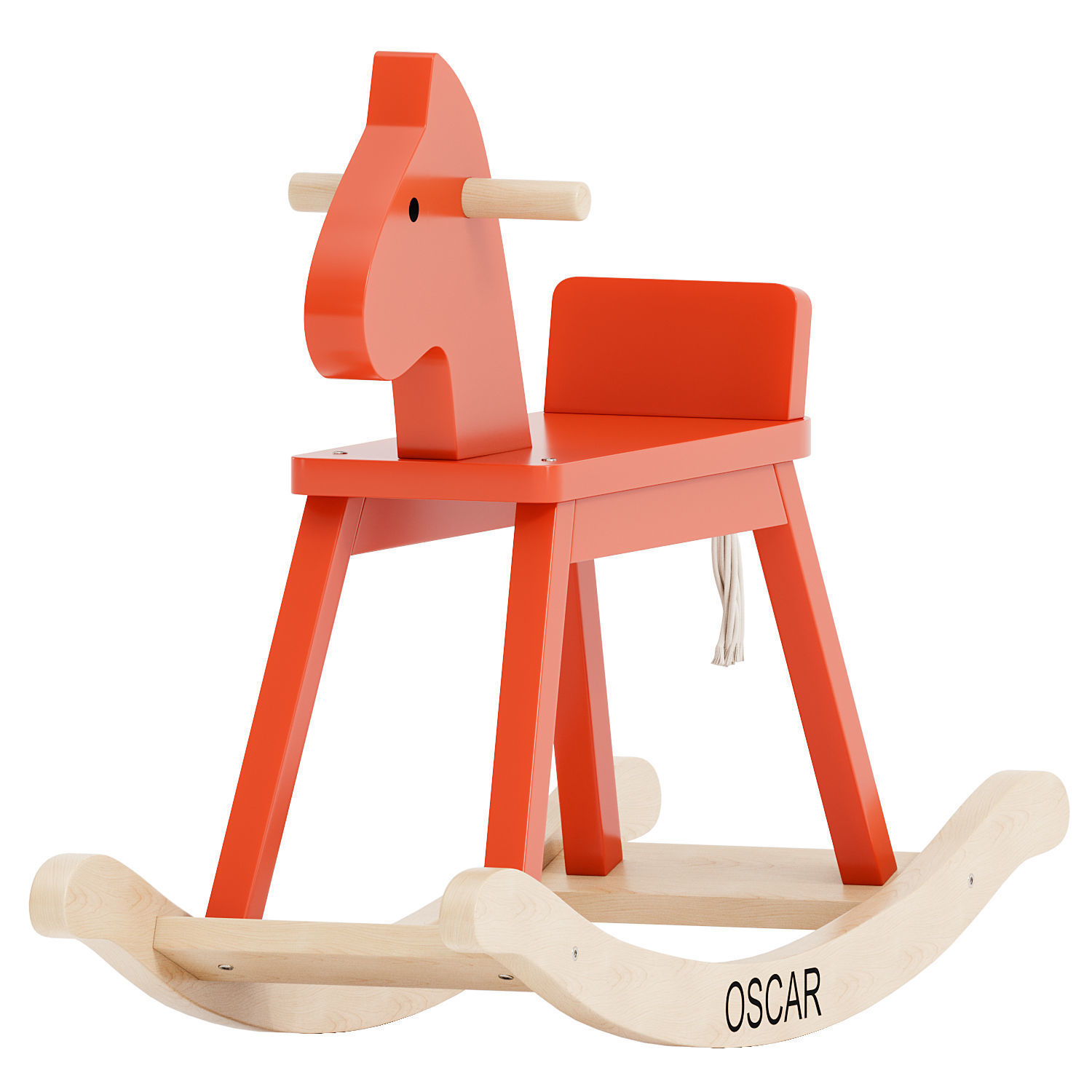 Orange Red Rocking Horse