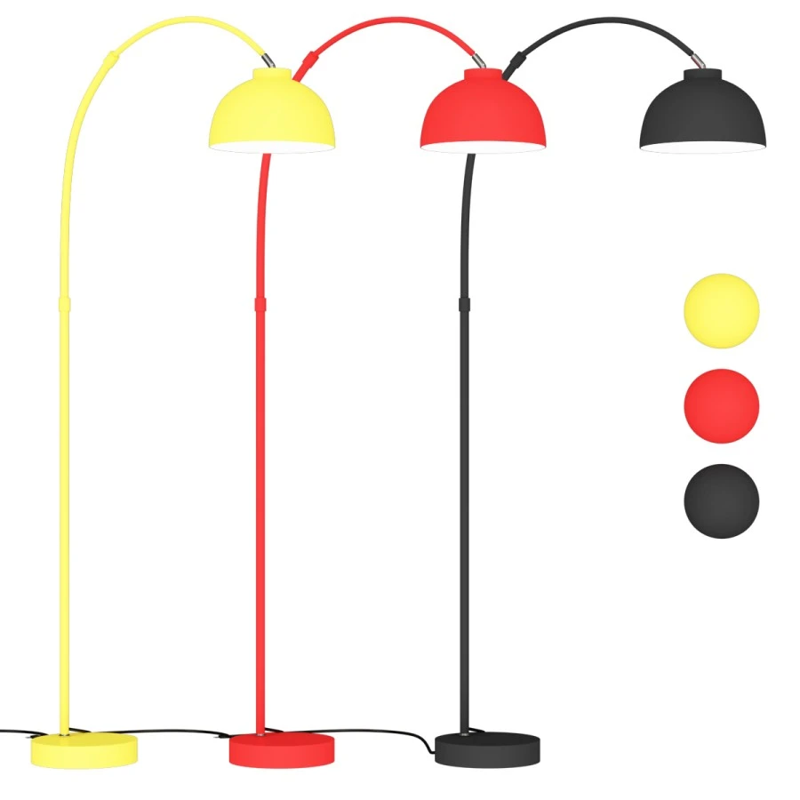 Domed Living Room Floor Lamp Metal Bulb Macaron St