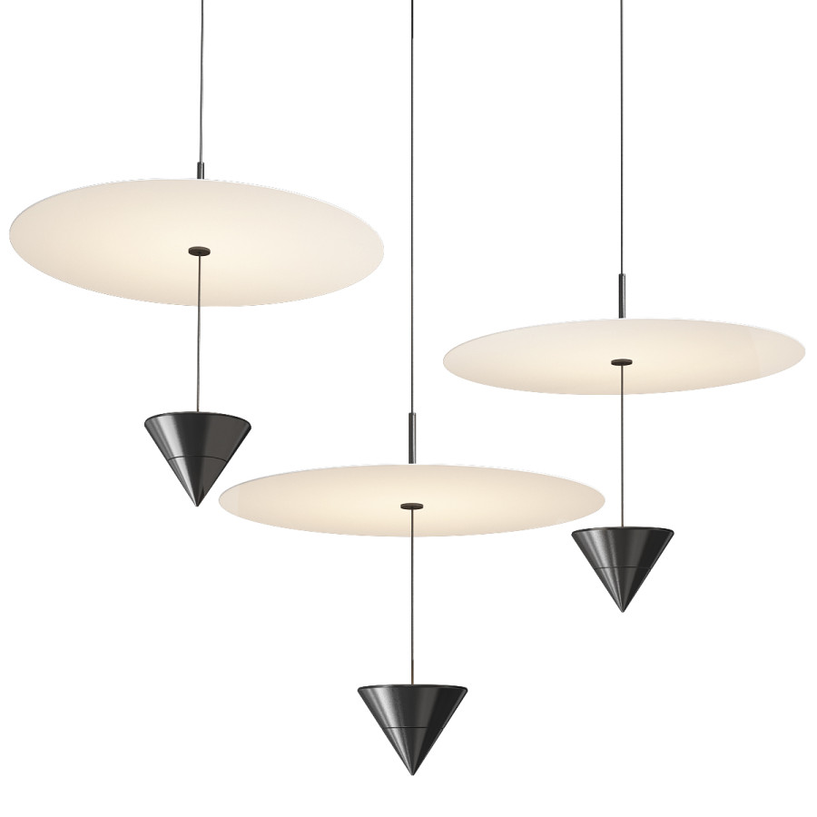 Minimalist Flying Saucer Chandelier
