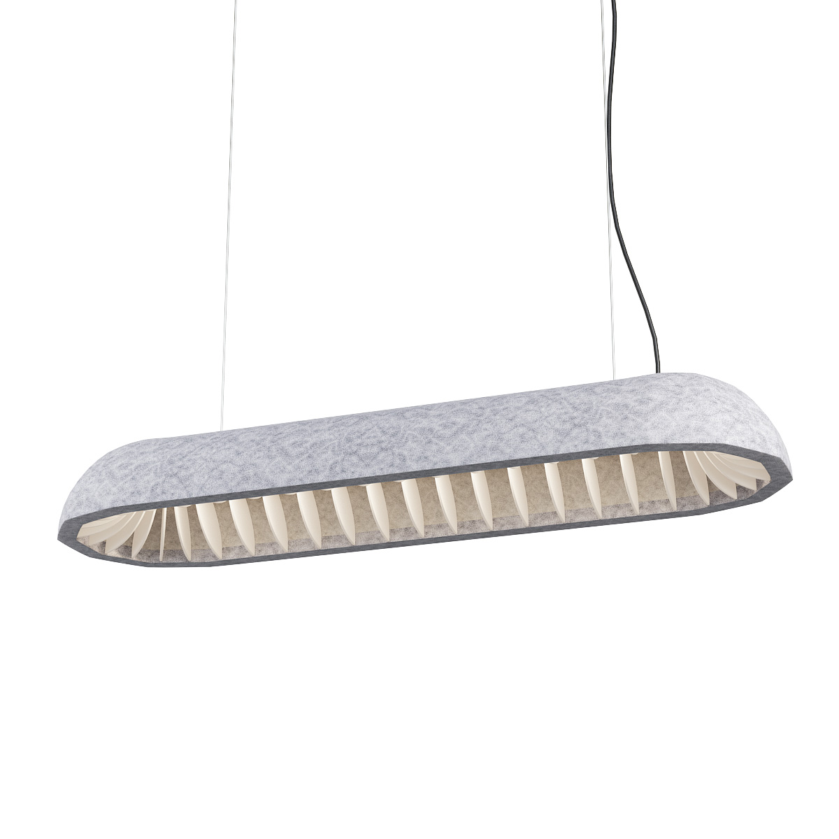 Акустический подвесной овальный светильник Toad 1600мм