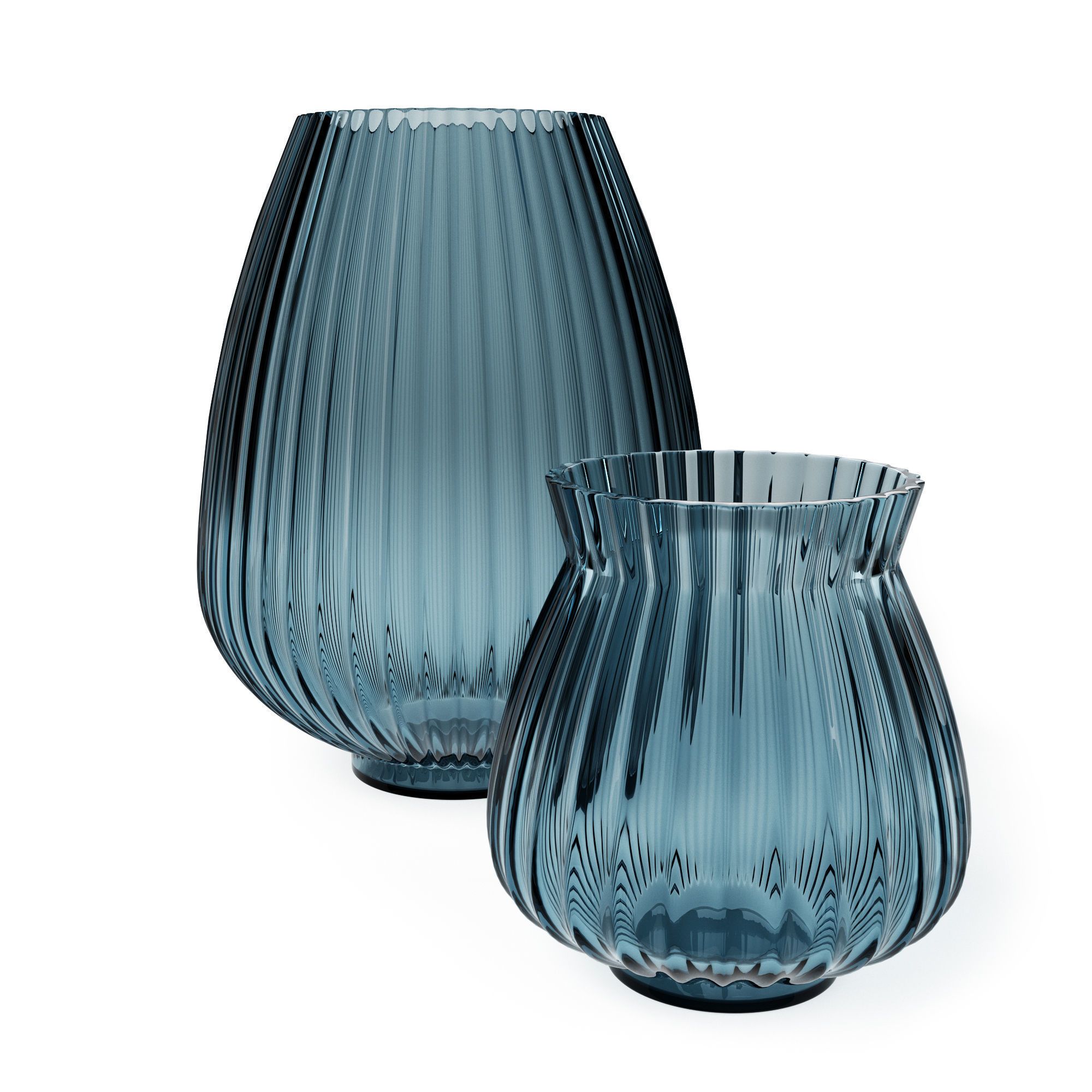 H and M - Blue Glass Vase