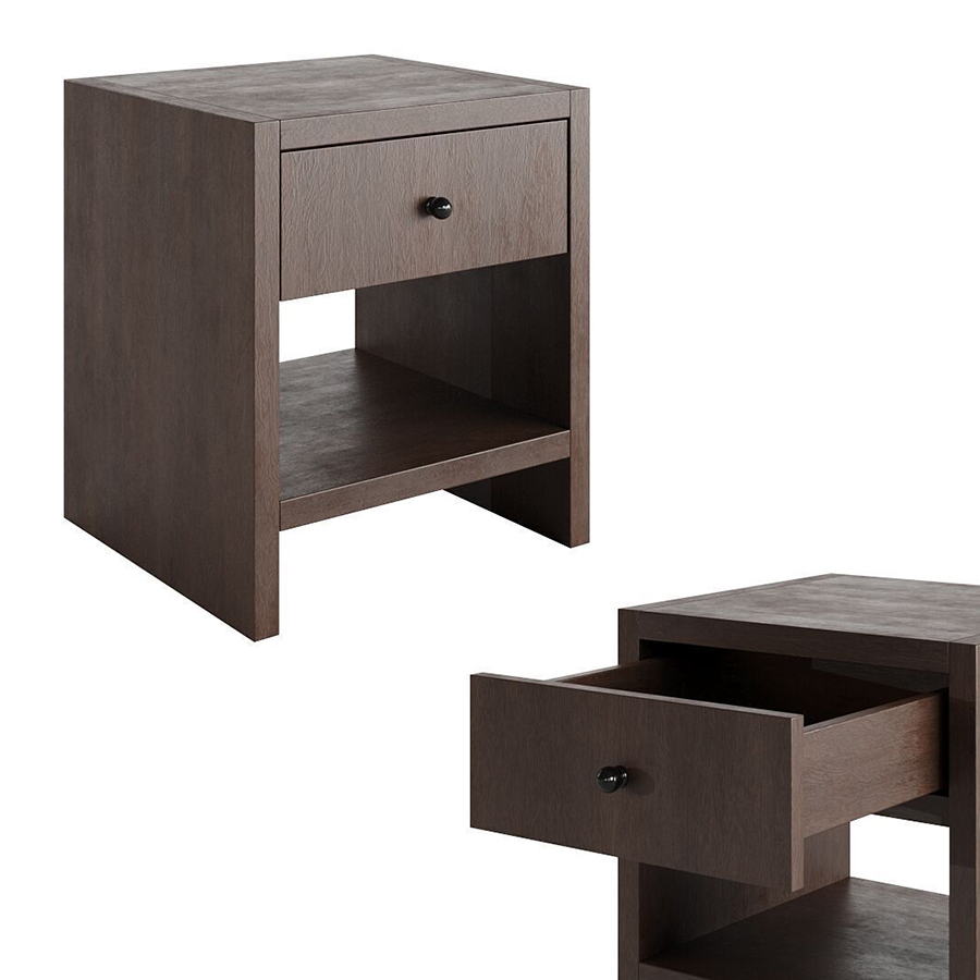 Wood Side Table Noveau