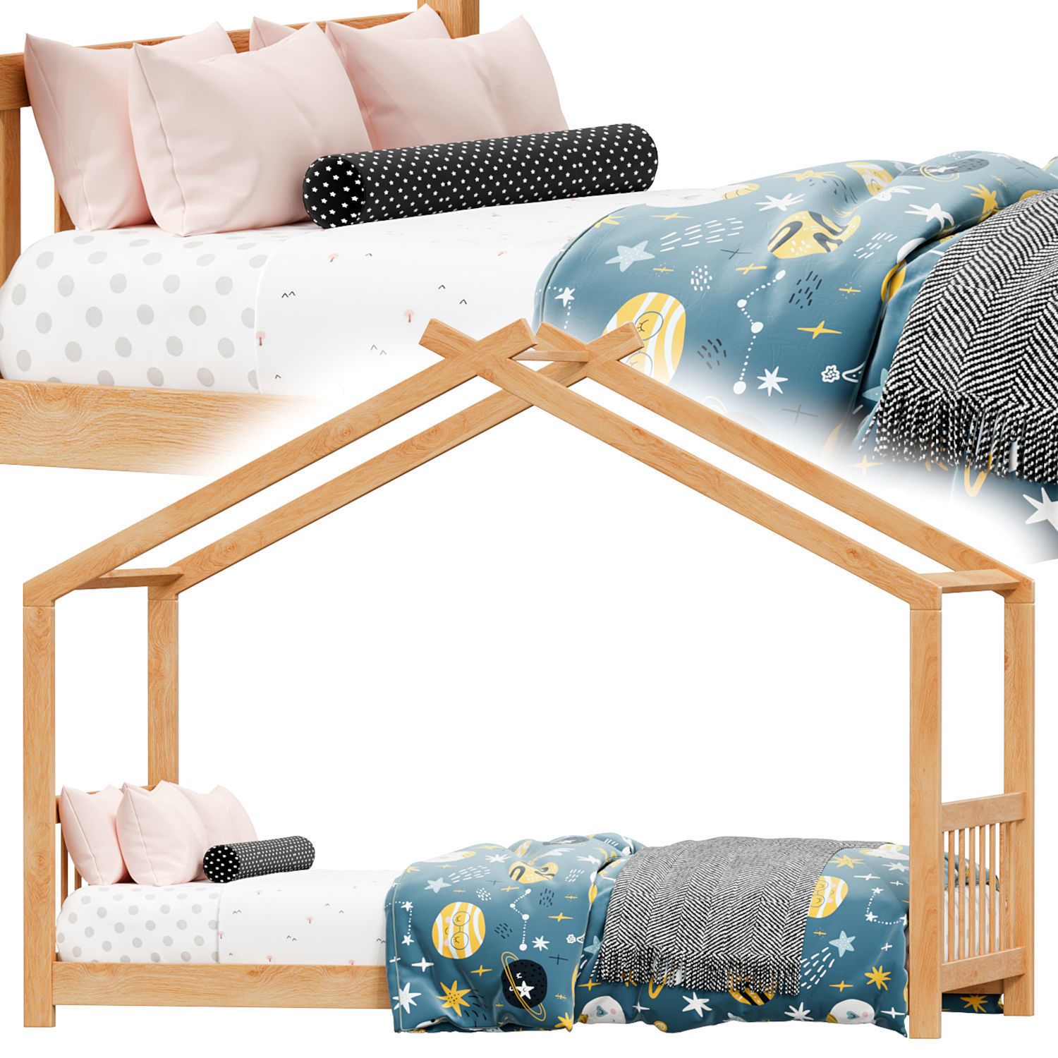 Clarkston Twin Solid Wood Canopy Bed