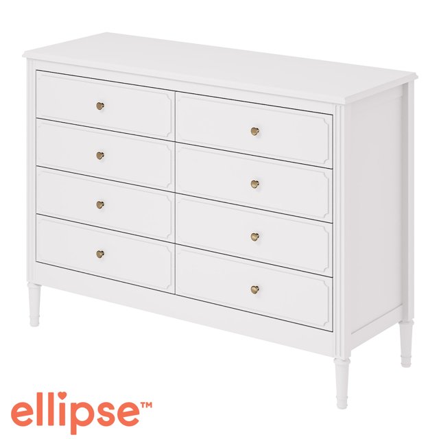 ОМ Комод Elit 8 ящиков (белый)