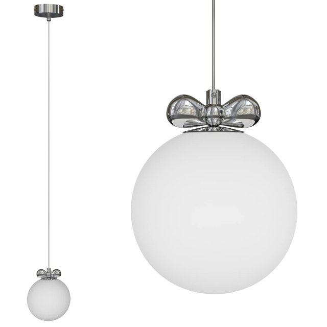 Modern Silver Pendant Light With Adjustable Hangin