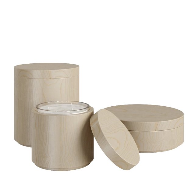 Wooden Candle Set