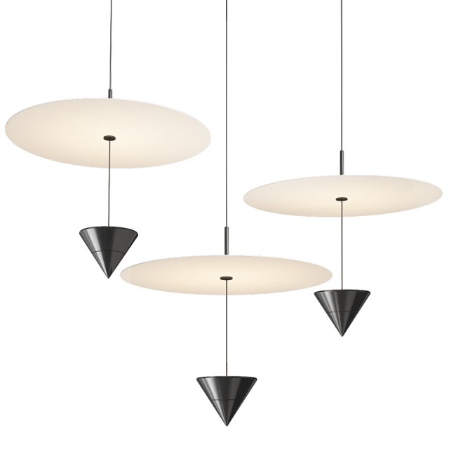 Minimalist Flying Saucer Chandelier