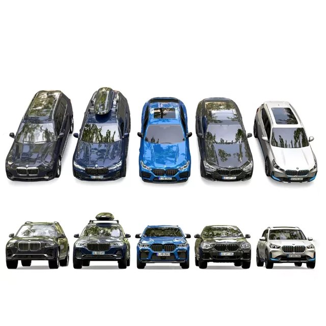 5 BMW 3D MAX Models Pack