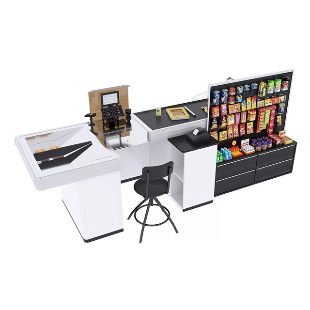 Supermarket Checkout Counter with Candy Display