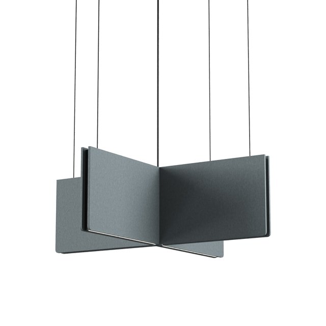 Акустический подвесной светильник Х-образный 1000х1000х390мм