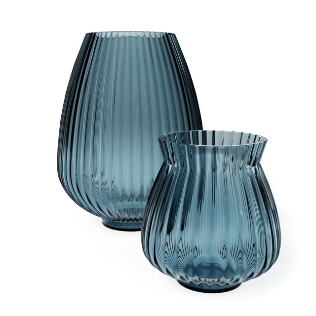 H and M - Blue Glass Vase