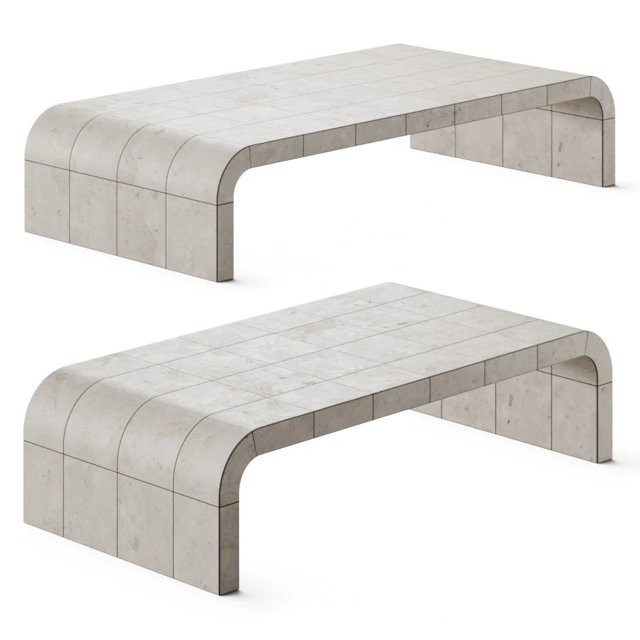 Restoration Hardware Lucien Parchment Coffee Table