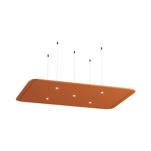 Акустический подвесной светильник 900х600х9мм